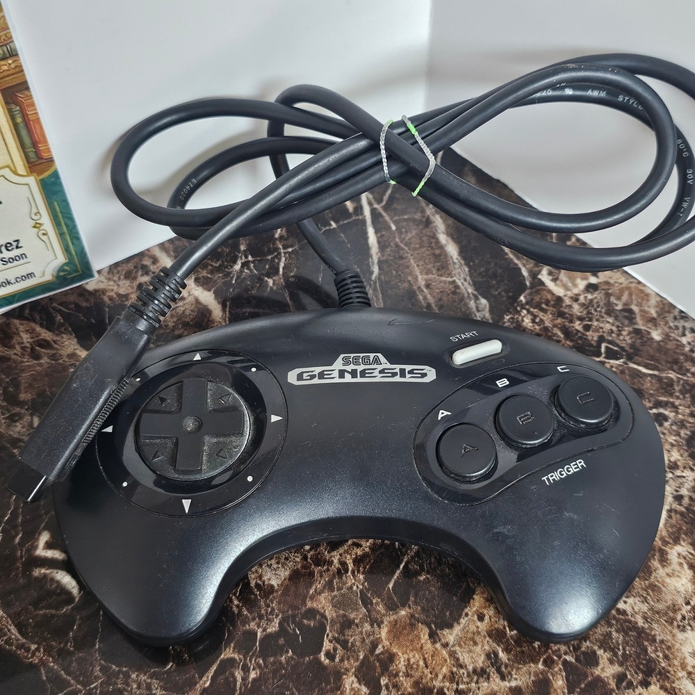 Sega Genesis Controller 3 Button Wired Control Pad Model 1650 Black Made inJapan